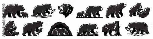 Bear silhouette vector