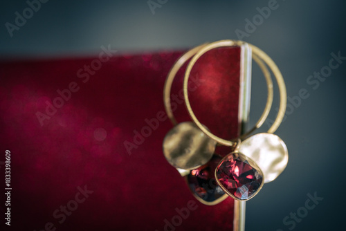 Earrings with the stone