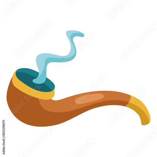 Cigar pipe illustration