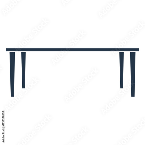 Dining table silhouette profile