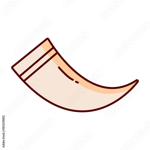 Line animal horn illustration