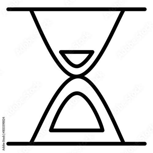 Minimalist hourglass stroke