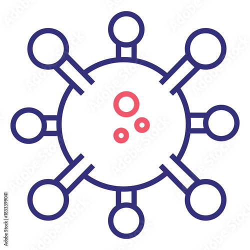 Covid 19 stroke icon