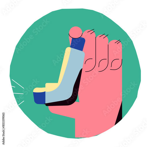 Covid 19 asthma icon