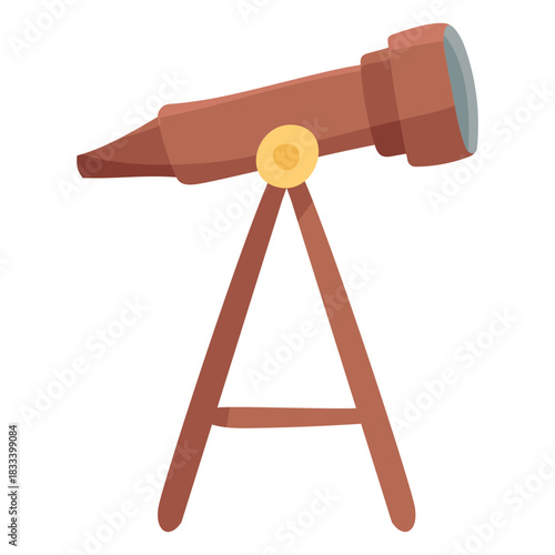 Telescope icon flat