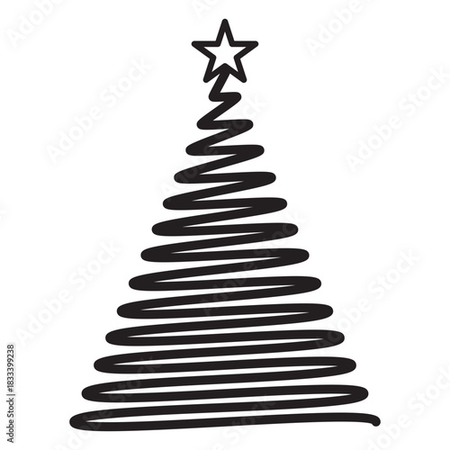 Christmas tree fir curl lace swirl flat