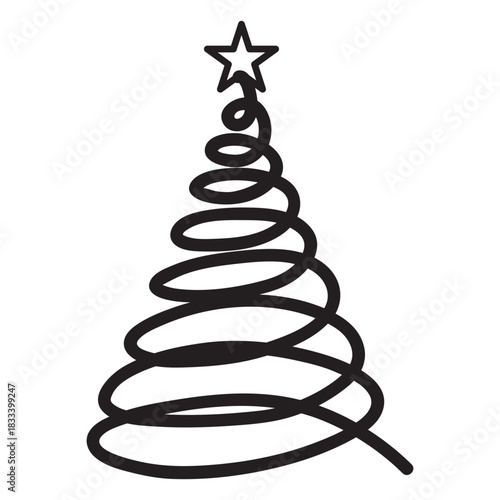 Fir curl christmas lace swirl flat