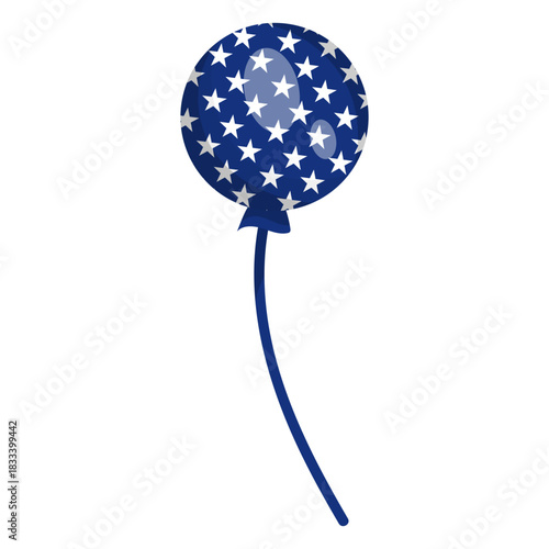 Patriotic blue balloon element