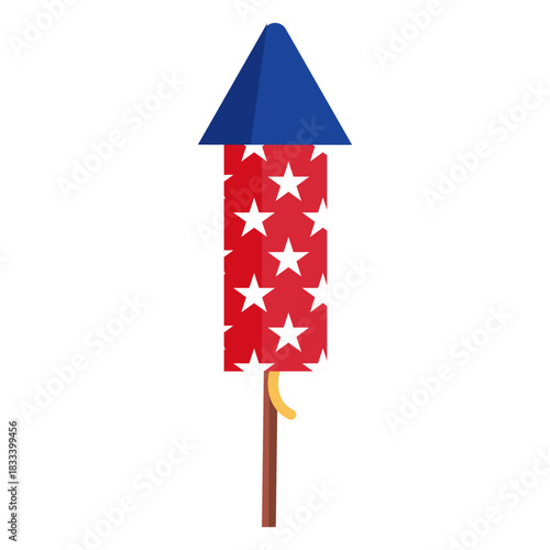 Patriotic firework rocket element