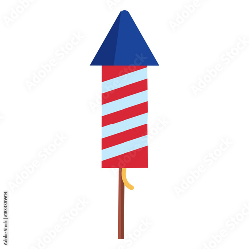 Striped firework rocket element