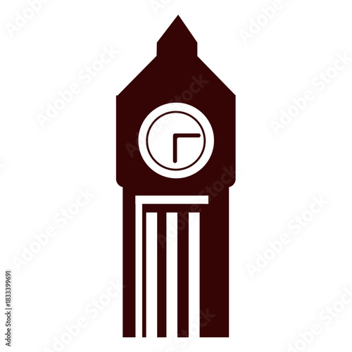 Big ben clock tower silhouette