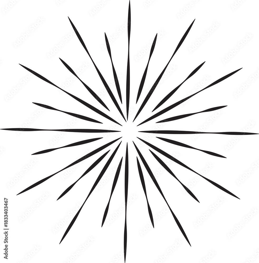 Obraz premium Minimal Geometric Firework