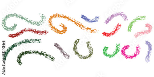 Set of hand drawn doodle lines underlines and squiggle lines, scribbles elements. Decorative doodles sketch scribble hand drawn handmade pencil pen marker set vector graphic design illustration.