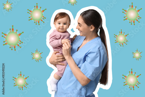 Young female pediatrician w...