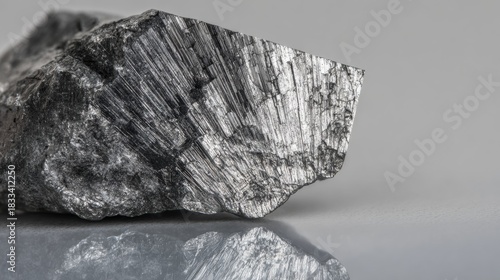 Green Iridescent Widmanstätten Pattern in Polished Meteorite Slice