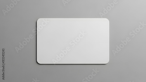 Blank white plastic ID card or security pass mockup with copy space.