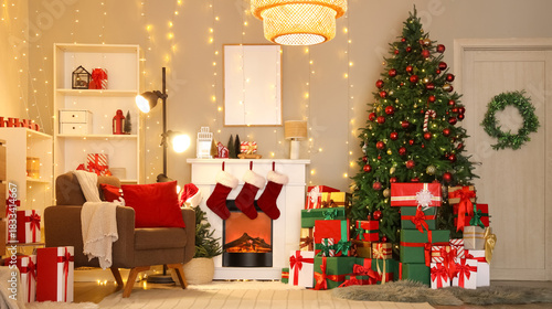 Christmas tree with gift bo...