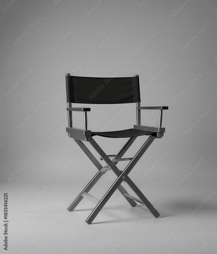 Fototapeta premium Director chair on grey background