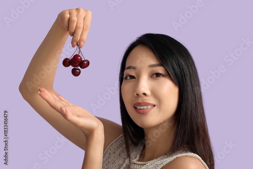 Beautiful Asian woman with ...