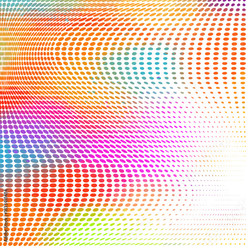 Modern Halftone colored Subtle Pop Art Texture. Vector waves of dots. Hand drawn. Not AI, minimalist backgrounds