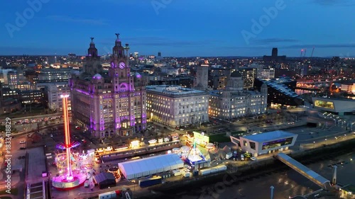 Wallpaper Mural Christmas fair and market on the Liverpool waterfront Torontodigital.ca