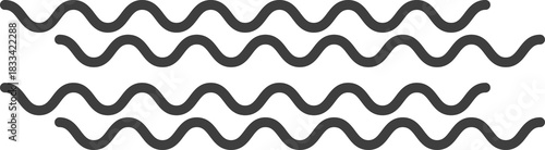 Wavy line pattern lines