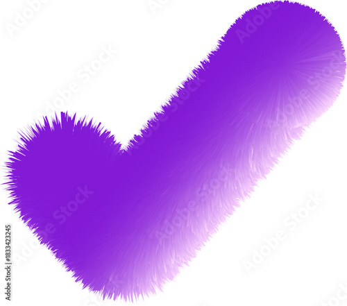 Purple fuzzy checkmark