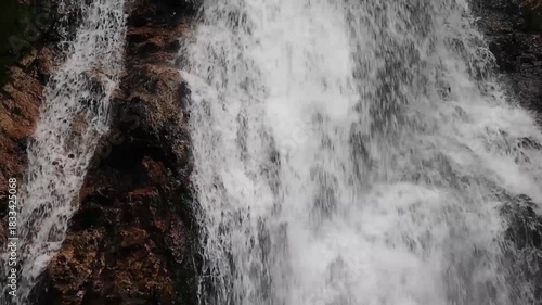 
Waterfall in the middle of the Atlantic Forest, Tombo d'Agua waterfall in Morretes, Paraná state, Brazil.