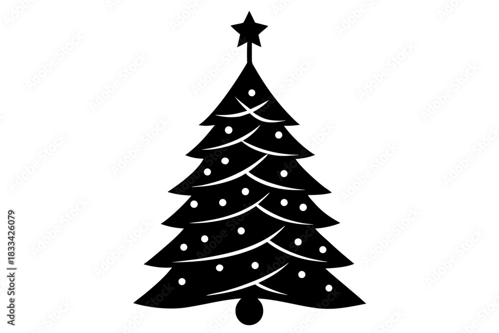 Fototapeta premium christmas tree vector illustration