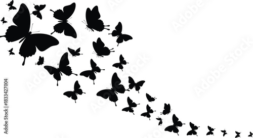 Row of different elderly men and women silhouettes walking slowly with canes, representing aging, old age, frailty, retirement, and the necessary care for the older generation, vector illustration.