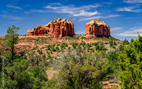 Beautiful red rocks and green forests of Sedona Arizona