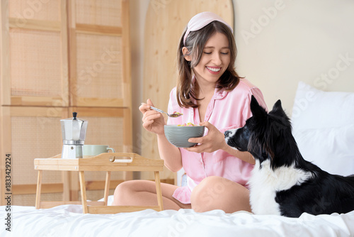 Beautiful young woman with ...