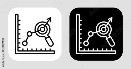Opportunity Scan Icon In Black and White Line Style