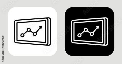Forecast Panel Icon In Black and White Line Style