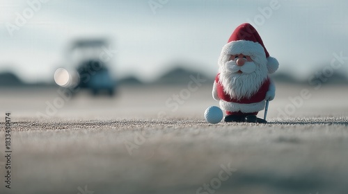 x-mas theme - SANTA CLAUS at the golf course