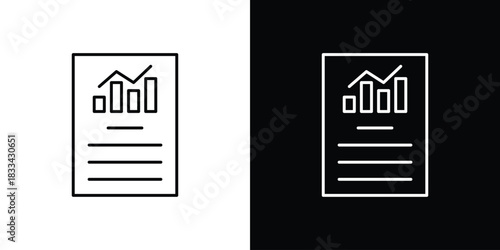 Report icons Vector Logo Template Illustration Design