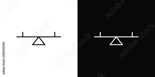 Seesaw icons Vector Logo Template Illustration Design