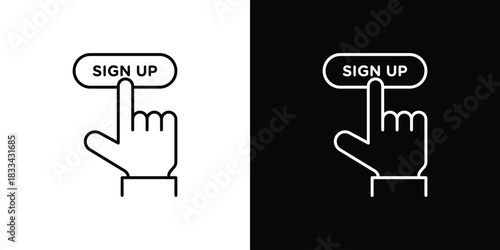 Sign up icons Vector Logo Template Illustration Design