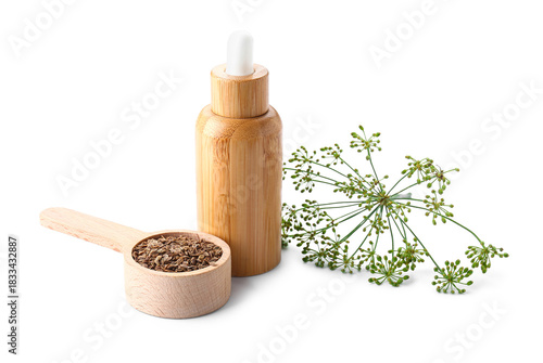 Bottle of dill seed essenti...