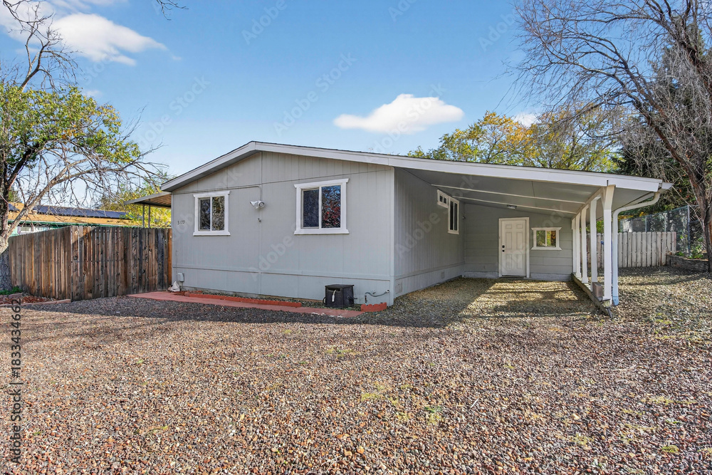 Fototapeta premium delightful residence with private outdoor space, potential for enhancement and value increase in property