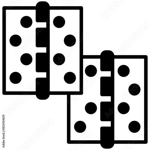 Hinge Glyph Icon, Mini Illustration Relate To Carpentry, Wood Industry. Use For Modern Concept, Ui, Ux Web And App Development.