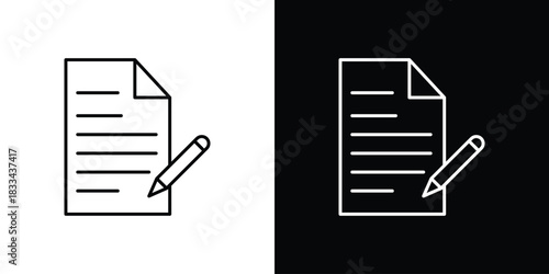 Registration icons isolated outline vector icon with editable stroke