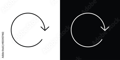 Reload icons isolated outline vector icon with editable stroke