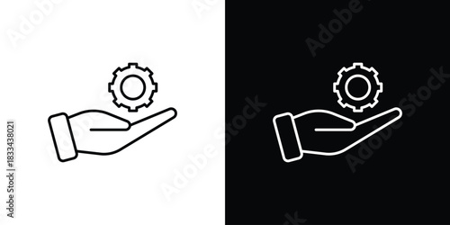 Service icons isolated outline vector icon with editable stroke