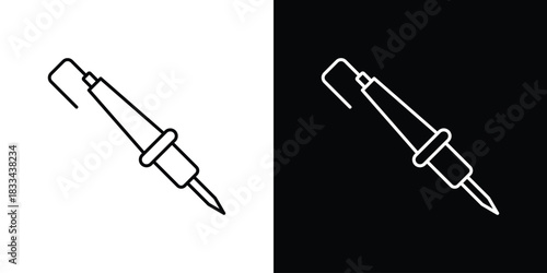 Soldering icons isolated outline vector icon with editable stroke