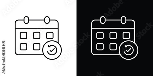 Subscription icons isolated outline vector icon with editable stroke