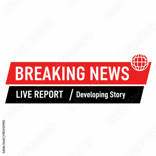 Set of breaking news lower third bar banner design. Tv header bars for news, sports, and live broadcast information. professional video title templates for broadcast and media vector set collection