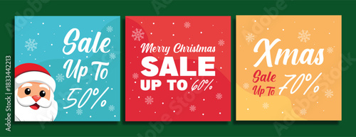 Festive Christmas and Xmas Sale Promotion Social Media Posts