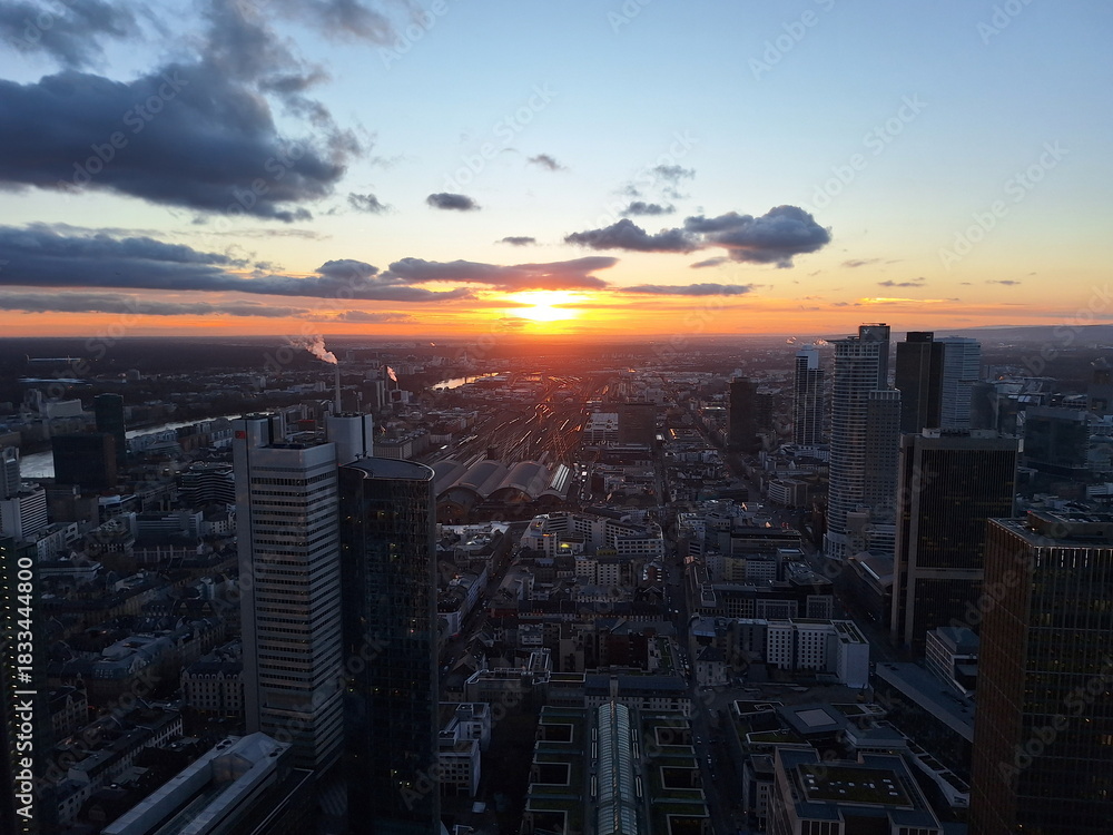 Fototapeta premium Frankfurt am Main, abends
