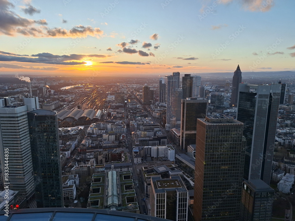 Obraz premium Frankfurt am Main, abends